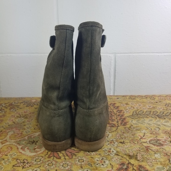 J. CREW Langston khaki suede mid calf boots - Picture 4 of 11